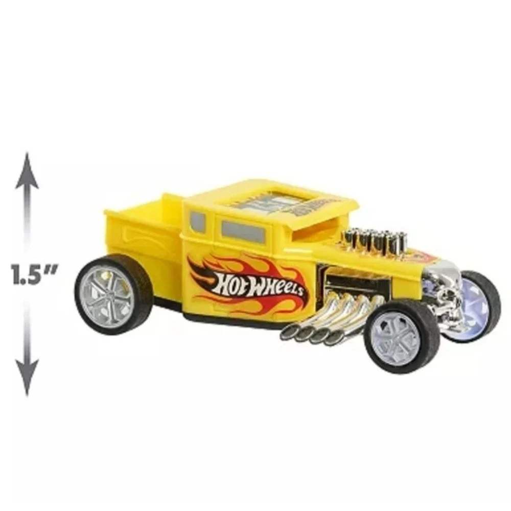 Hot Wheels Kids Pullback & Go Fast Racer Yellow Bone Shaker Car Ages 3+